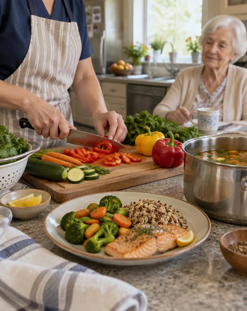Meal Preparation from a compassionate home caregiver